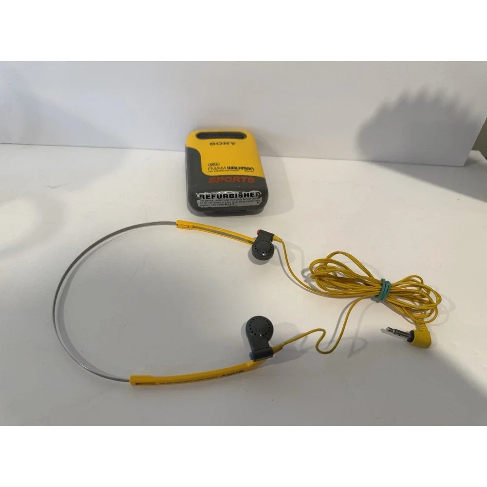 Sony Sports Walkman SRF-85 Radio Bundle w/ MDR-W15 Headphones Set